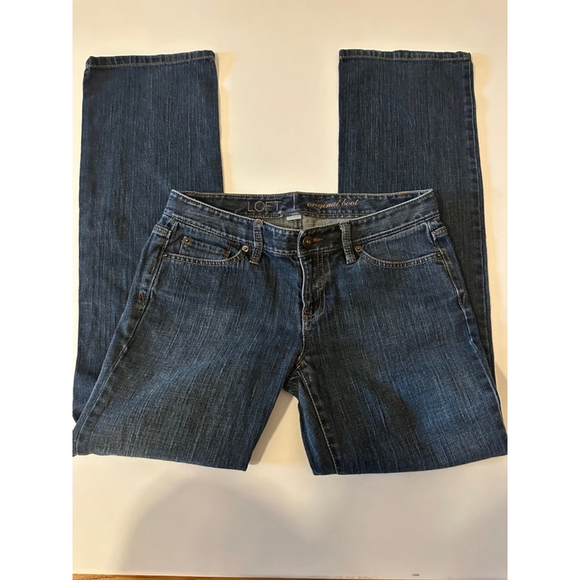 Women's LOFT Original Boot Jeans Size 4 Blue Denim - Picture 6 of 8